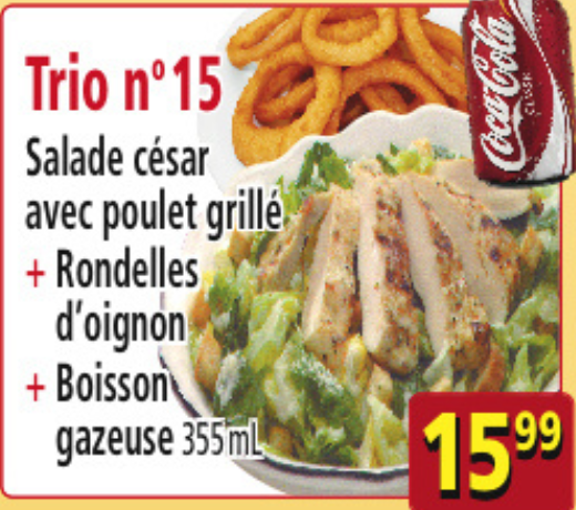 Trio n°15 Salade César poulet