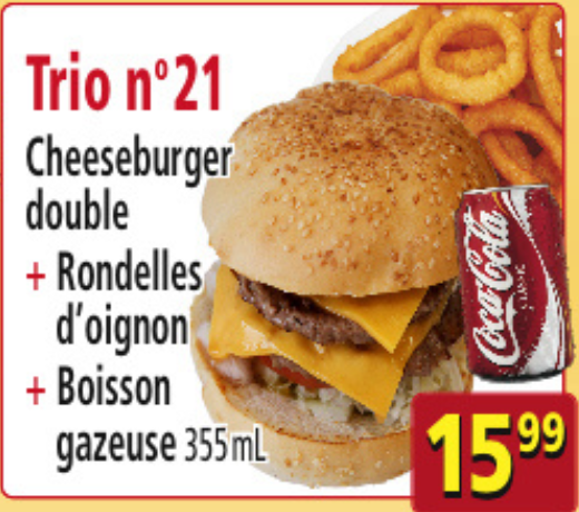 Trio n°21 Cheeseburger double