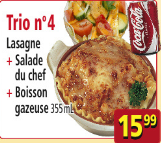 Trio n°4 Lasagne